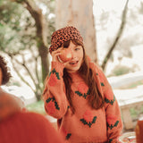 Jacquard Sweater Old Pink with Flowers
