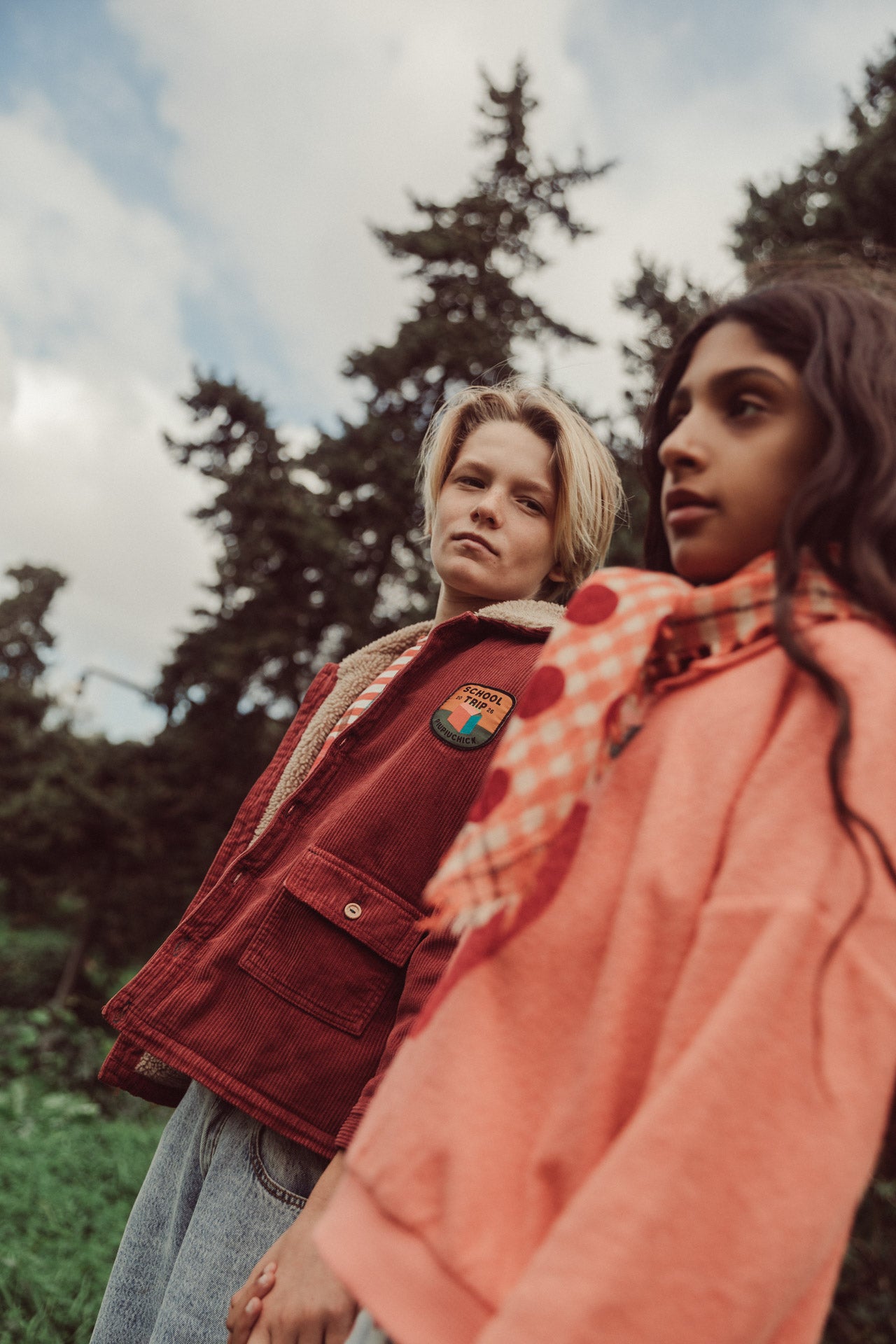 Jacket Bordeaux with "here We Go" Print