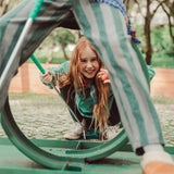 Jogging Pants Grey & Green Stripes