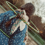 Scrunchie Green with Multicolor Flowers