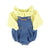 Knitted baby sweater w/ collar | Lime