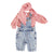 Baby dungarees | Washed light blue denim