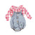Baby blouse w/ embroidered collar | Checkered pink