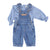 Baby dungarees | Washed navy denim