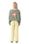 Sweatshirt | Green w/ "red cross" print