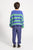 Knitted sweater | Green & purple stripes