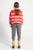 Knitted sweater | Red & pink stripes