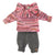 Knitted baby sweater w/ collar | Multicolor pink