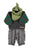 Baby knitted sweater | Grey & green stripes