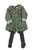 High shorts w/ straps | Green w/ animal print