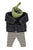 Baby leggings | ecru & black stripes