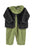 Baby jumpsuit w/ collar | Green checkered