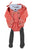 Knitted baby cardigan | Pink w/ black animal print