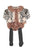 Knitted baby cardigan | Light pink w/ black animal print