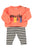 Baby Sweatshirt | Orange w/ "music" print