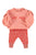 Knitted baby leggings | Light pink w/ black animal print