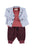 Baby T'shirt | Bordeaux w/ apple print