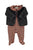 Baby paded jacket | Washed black w/ "rock star" print