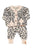 Knitted baby leggings | ecru w/ black animal print