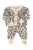 Knitted baby cardigan | Light pink w/ black animal print