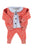 Knitted baby cardigan | Pink w/ black animal print