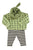 Baby Sweatshirt  | Green w/ black stars