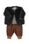 Baby paded jacket | Washed black w/ "rock star" print