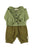 Baby Unisex trousers | Khaki w/ black flowers