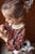 Scrunchie | Green  checkered w/ flowers