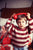 Knitted sweater | Bordeaux & light pink stripes