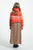 Long skirt | Light pink & brown flowers
