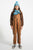 Jacquard knitted hat w/ pompon | Turquoise