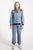 Flare trousers | Washed blue denim w/ black hearts