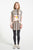 Knitted waistcoat | Light pink w/ black animal print