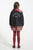 Paded jacket | Washed black w/ "rock star" print