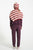 Terry cotton sweatshirt | Aubergine w/ animal print