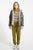 Mom fit trousers | Olive green w/ zebra print