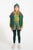 Knitted sweater | Grey & green stripes