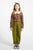 Unisex trousers | Khaki w/ black flowers
