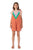 short jumpsuit w/ straps | terracotta w/ multicolor print