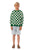 knitted sweater | ecru & green checkered