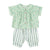 baby trousers | white w/ large green stripes
