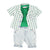 baby hawaiian shirt | white w/ large green stripes
