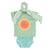 baby t'shirt | green w/ multicolor circle print