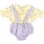 baby peter pan collar shirt w/ balloon sleeves | yellow stripes w/ little flowers
