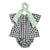 baby blouse w/ butterfly sleeves | black & white checkered