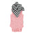sleeveless bodysuit | pink  w/ black dots