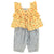 baby sleeveless blouse | yellow flowers