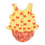 baby top | yellow w/ red bows