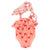 baby playsuit | pink w/ red bows